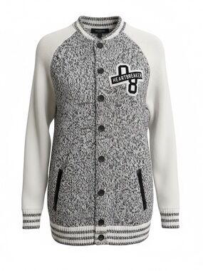 Bethany Mota Black and White Knit Sweater